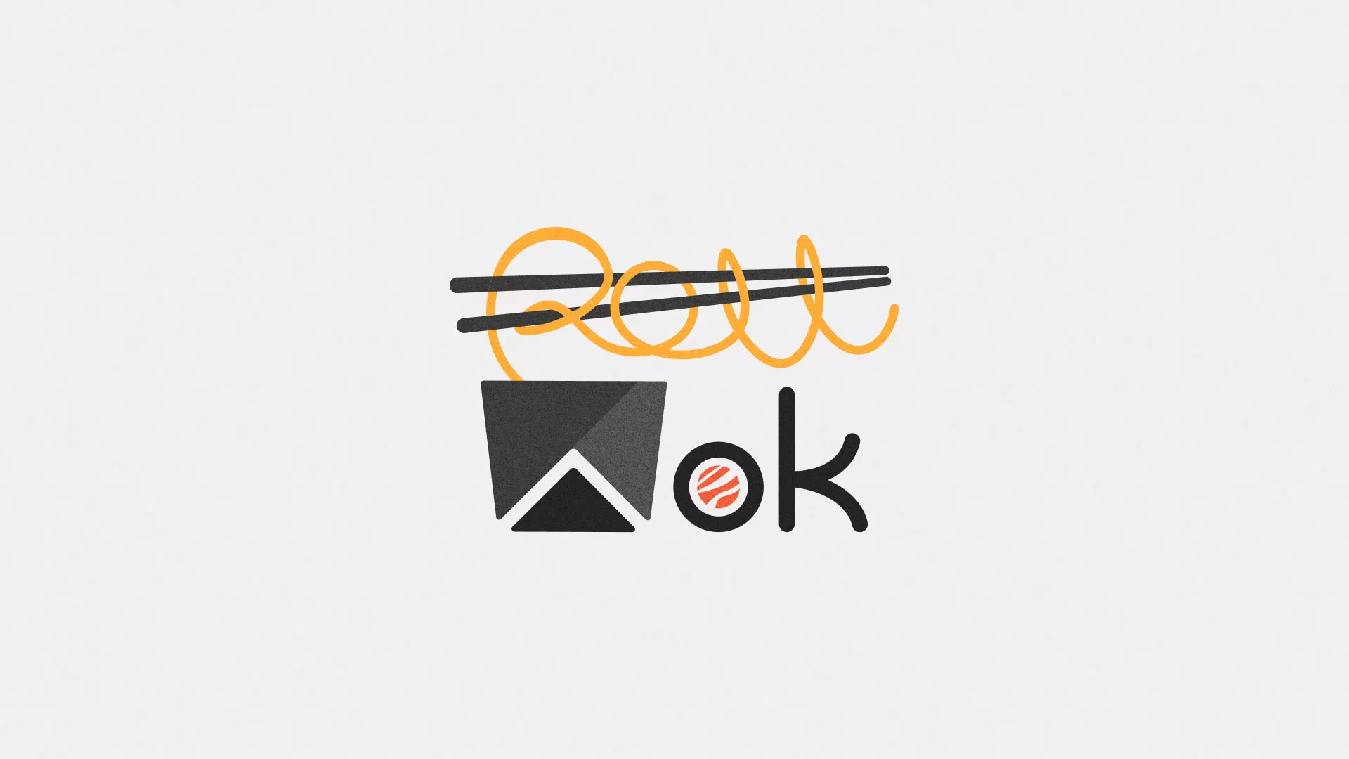 Разработка логотипа суши-бара «Roll Wok Club» в Тетюшах